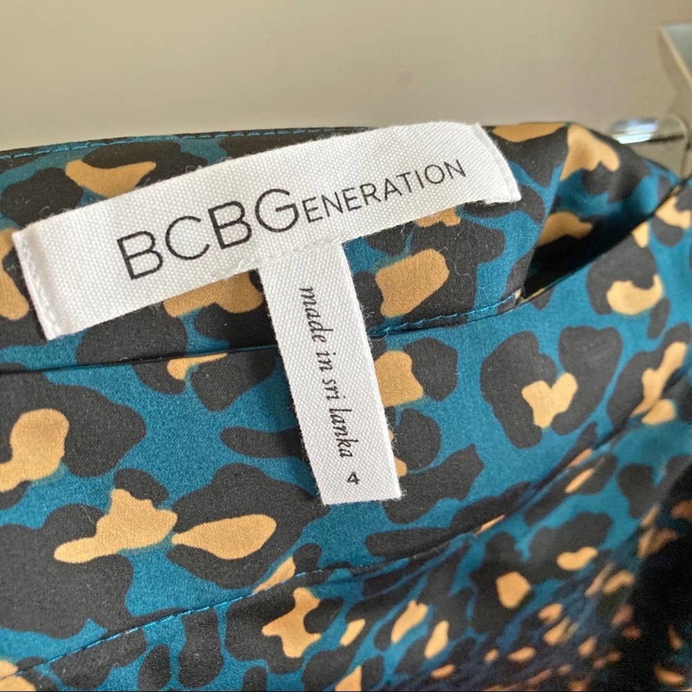 BCBGENERATION stardust cheetah satin midi skirt - Picture 6 of 10